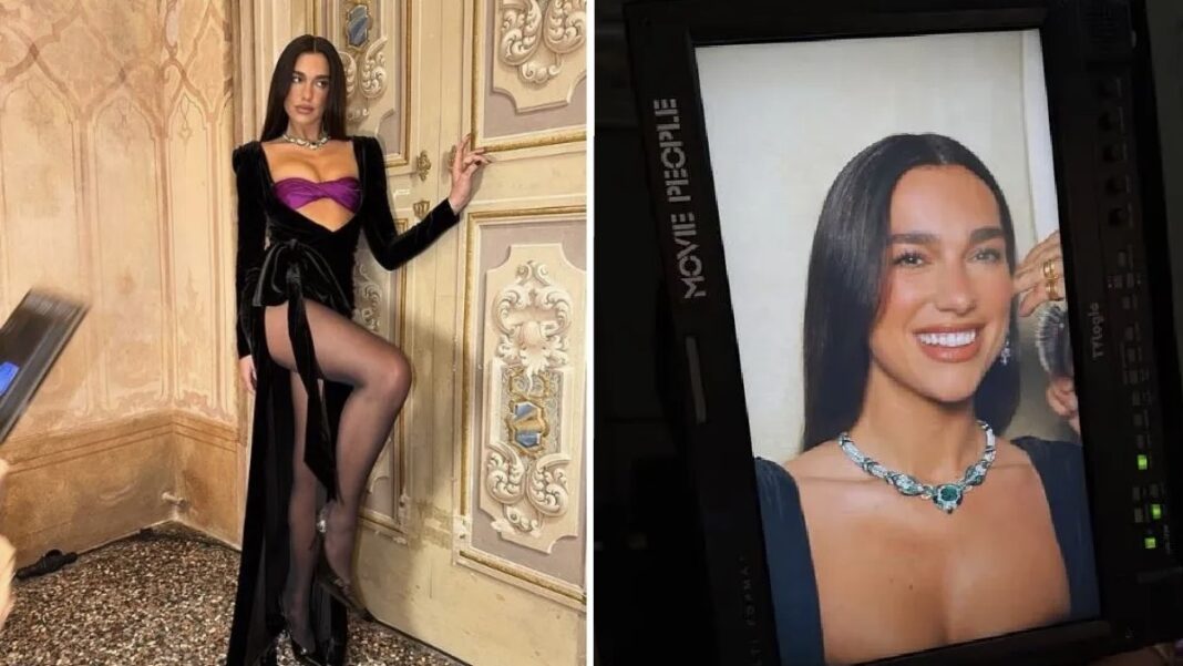 Dua Lipa Shines in Bvlgari Emeralds at Italy Gala