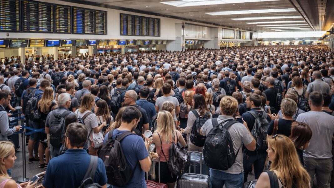 Europe Airport Queues Leave Brits Stranded Europe Airport Queues Leave Brits Stranded