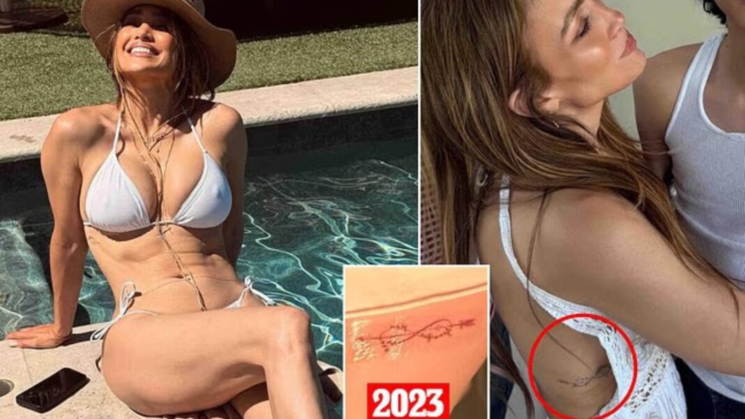 Jennifer Lopez Reveals New Ben Tattoo Cover-Up Art Jennifer Lopez Reveals New Ben Tattoo Cover-Up Art