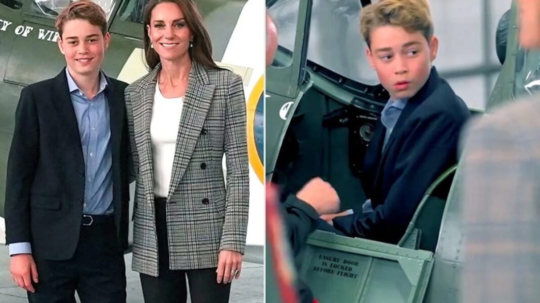 Prince George Joins Kate on RAF Base Visit Today Prince George Joins Kate on RAF Base Visit Today