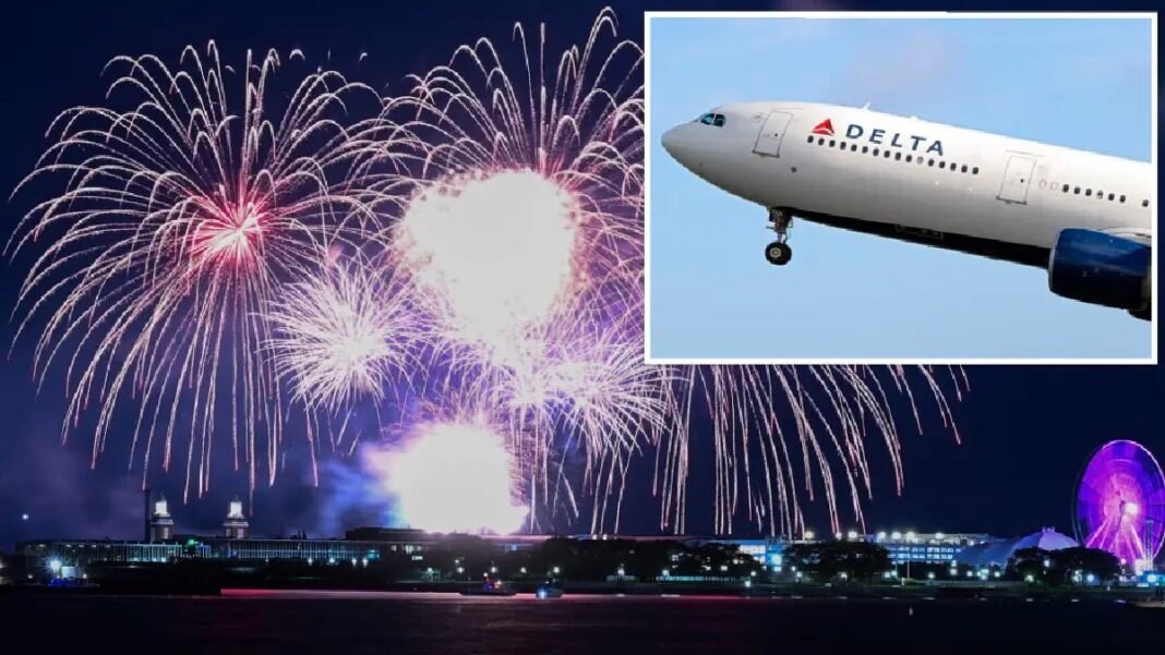 Delta Jet Hit by Firework During Chicago Landing Delta Jet Hit by Firework During Chicago Landing